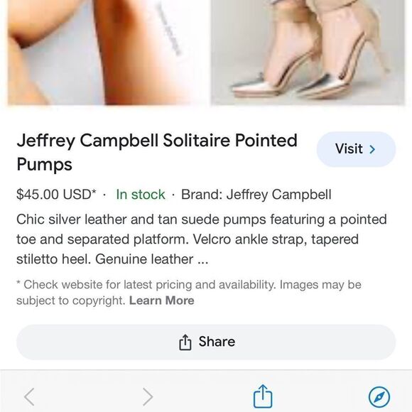 Jeffrey Campbell/Free People Size 8.5 Solitaire pointed pumps - Picture 12 of 14